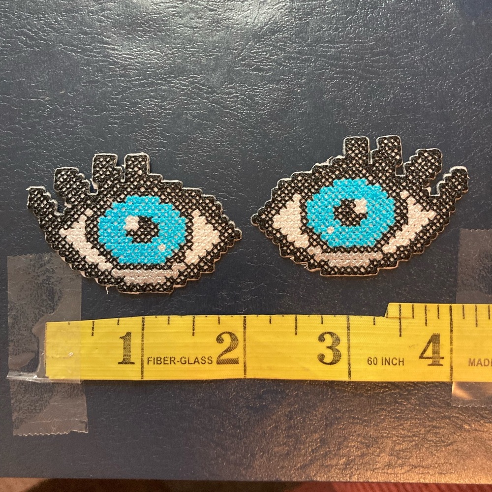 Funky patches. Set of eyes, interesting pattern